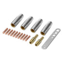 17Pcs/Set 15Ak Mig/Mag Welding Nozzle Contact Tips 0.8X25Mm M6 Gas Connecto I8F9