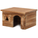 Natural Wood Rectangle Small Animal Pet Hamster House Bed Summer Cool Guine