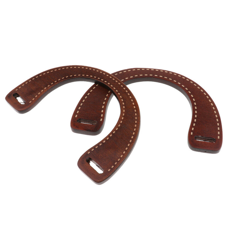 1 Pair Wooden U-shaped Handles Replacement for Handmade Bag Handbags Purse