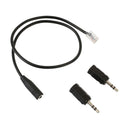MagiDeal RJ9 To 3.5mm 2.5mm Plug Cable Connector For Telephone Headsets