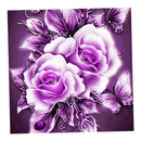 DIY Flower Diamond Embroidery Cross Stitch Craft Home Wall Decor Purple Red