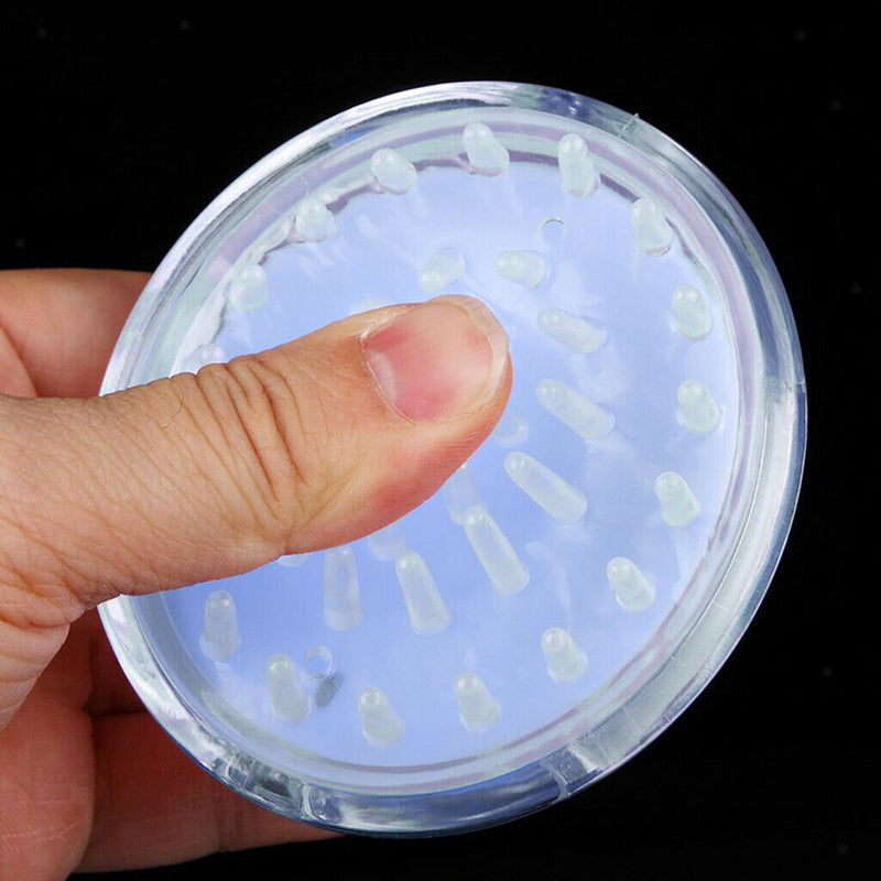 Durable Plastic Handle Silicone Shower Shampoo Body Wash Dandruff Brush Hair