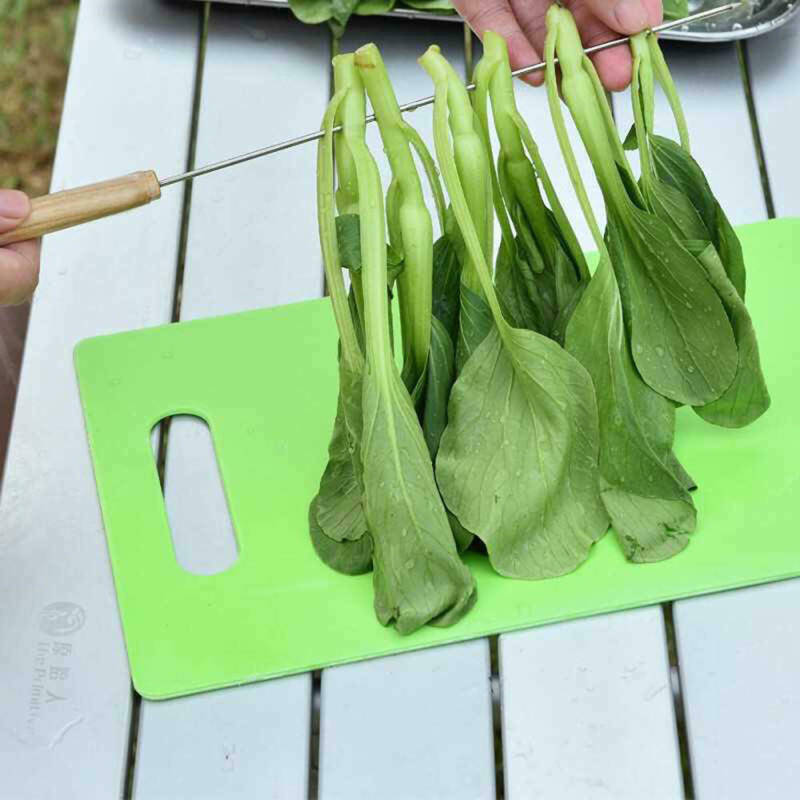 8Pcs Set Long Skewers Kitchen Outdoor BBQ Tools BBQ Grill Accessories