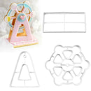 3pcs Sky Wheel DIY Fondant Chocolate Cake Embossing Stencil Biscuit Mold