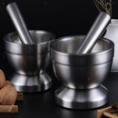 Stainless Steel Shiny Hammered Mortar and Pestle