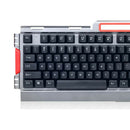 Wireless Gaming Keyboard Mouse Combo Set Metal Panel Game Gamer 2.4Ghz 2400