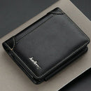 Baellerry Short Men Wallets 11 Card Holders Zipper Men Leather Purse Solid