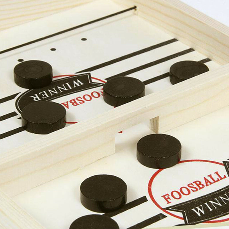 Sling Puck Game Tabletop Sling-shot Foosball Winner Hockey Board Small