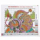 1 set Cross Stitch Santa Claus and snowman 11 CT Stamped DIY Needlework Wed W1O9