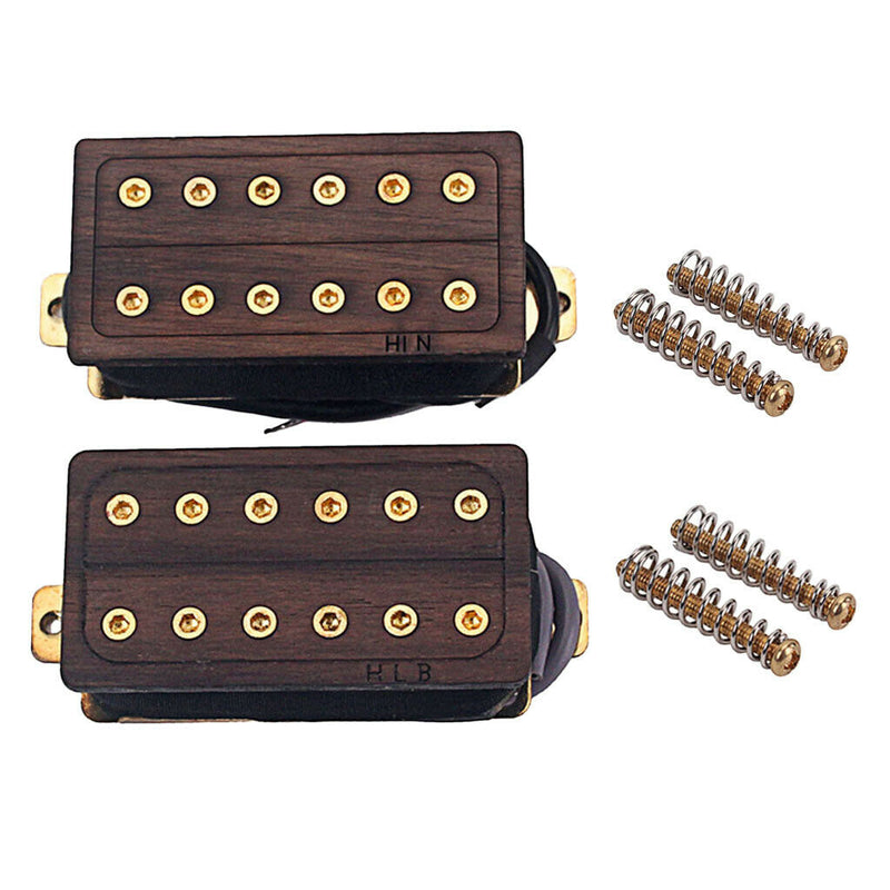 Electric Guitar Humbucker Ceramic Magnet Double Coil Pickups (Neck&Bridge) Wood