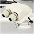 Double Cable Plastic Waterproof ABS Solar Entry Gland For RV Boat 110x92x40mm