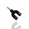 3.5mm Black Stereo Splitter to Mic Headset Jack Plug Adapter For Phone Pretty