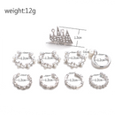 9Pcs Fashion Crystal Clip Ear Cuff Stud Women's Punk Wrap Cartilage Earring Gift