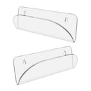 2x Clear Longboard Skateboard Wall Hanging Acrylic Rack Stand Storage Shelf