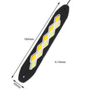 2pcs 12V Dual Color Car COB 10LED Light Waterproof Driving DRL Fog Lamps