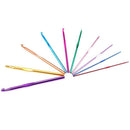 Mixed Aluminum Handle Crochet Hooks Knitting Knit Needles Weave Yarn Set- 2