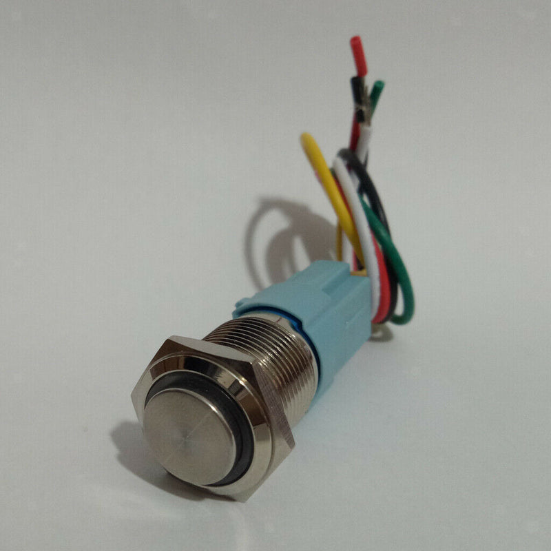 16mm Waterproof Pushbutton Switch Latching ON/OFF Self-locking Switch Red