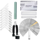 Guitar Bass Luthier Tool Kit Set With 9Pcs Understring Radius Gauge + Steel