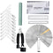 Guitar Bass Luthier Tool Kit Set With 9Pcs Understring Radius Gauge + Steel