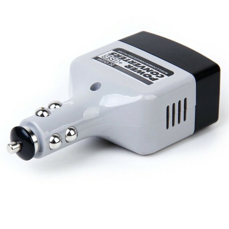 5W 500mA Car Charger Adapter DC 12V/24V to AC 100V-240V US/EU Plug Power Co V3F9