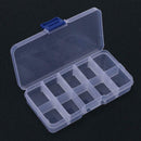 10plaids Detachable Storage Boxes Plastic Transparent Makeup Jewelry Box