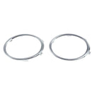 1 Pair Electroplating Front Fog Light Rings Trim Cover for Audi A4 B8 09-12