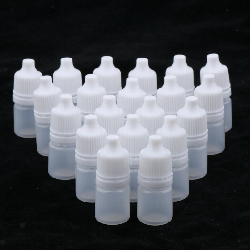 Bulk Lot 20pcs Mini Refillable Empty Eye Drops Makeup Travel Bottles Blue