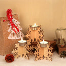 6pcs Wooden Snowflake Candlestick Tealight Holder DIY Candle Holder Decorati Hn