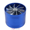 64mm Car Turbo Turbine Charger Air Filter Intake Gas Fuel Saver Single Fan Vent