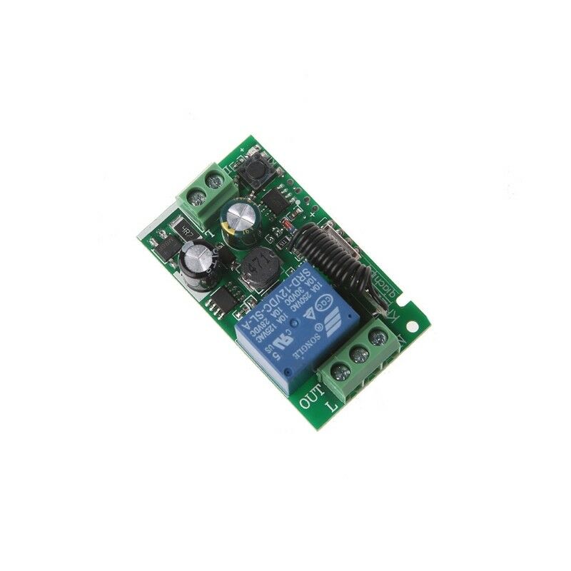 1CH RF 433MHz Wireless Remote Control Switch Module Learning Code Relay AC 220V