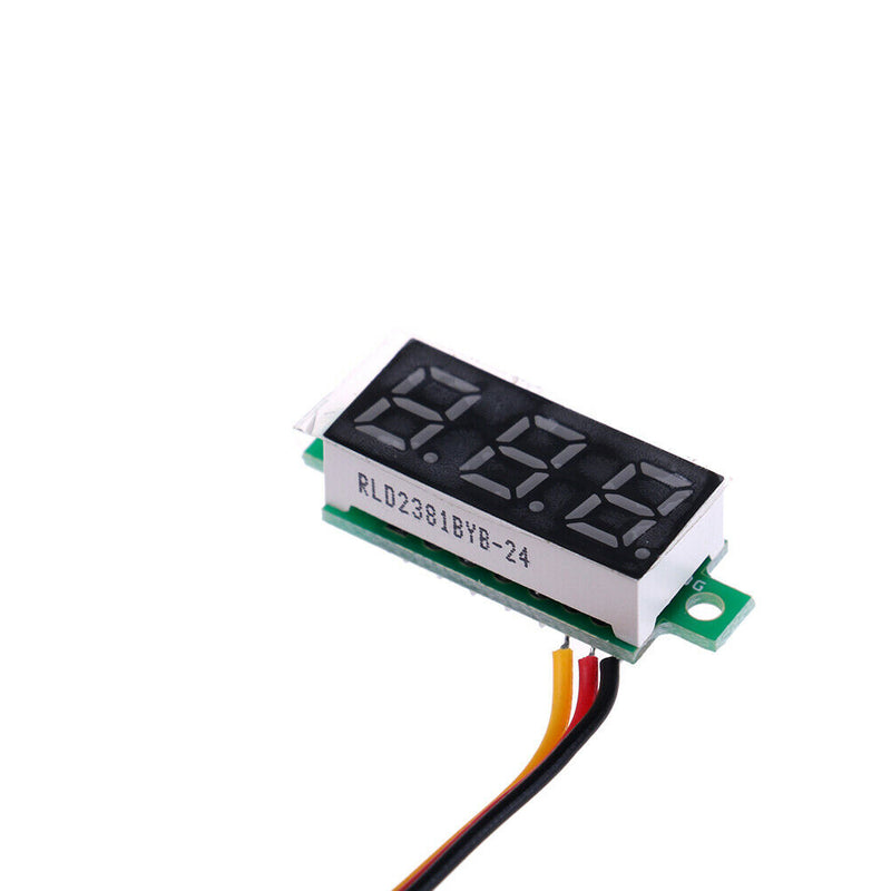 3-Wire mini DC 0-100V voltmeter LED panel 3-digital display voltage  JR