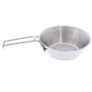 Portable Camping Picnic Cookware Stainless Steel Cooking Hiking Bowl Pot Pan3C