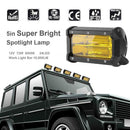 Truck Car Boat Offroad 5in 72W 24LED Yellow Lens Work Light Bar Spotlight Lamp