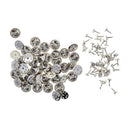 50 Sets Badge Hat Pin Backs Metal Tacks Butterfly Clutch Back Pins Lapel Scatter