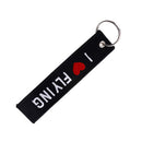 Embroidery fabric key ring car motorcycle key chain crew tag pilot bag lugg BX