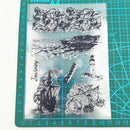 Coastline and lighthouse tower Silicone Stamp Scrapbooking Photo Album Decor ES
