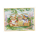 Bears Swing Cross Stitch Stamped Kits Quilt Pre-Printed Cross-Stitching Patterns