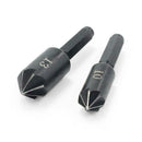 2pcs 7 Flute Countersink Drill Bits 1/4 Hex Shank 10mm 13mm Wood Chamfer