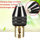 Three-jaw Head Brass Center Shaft Mini Drill Chuck Durable Clamp 0.3-3.5mm