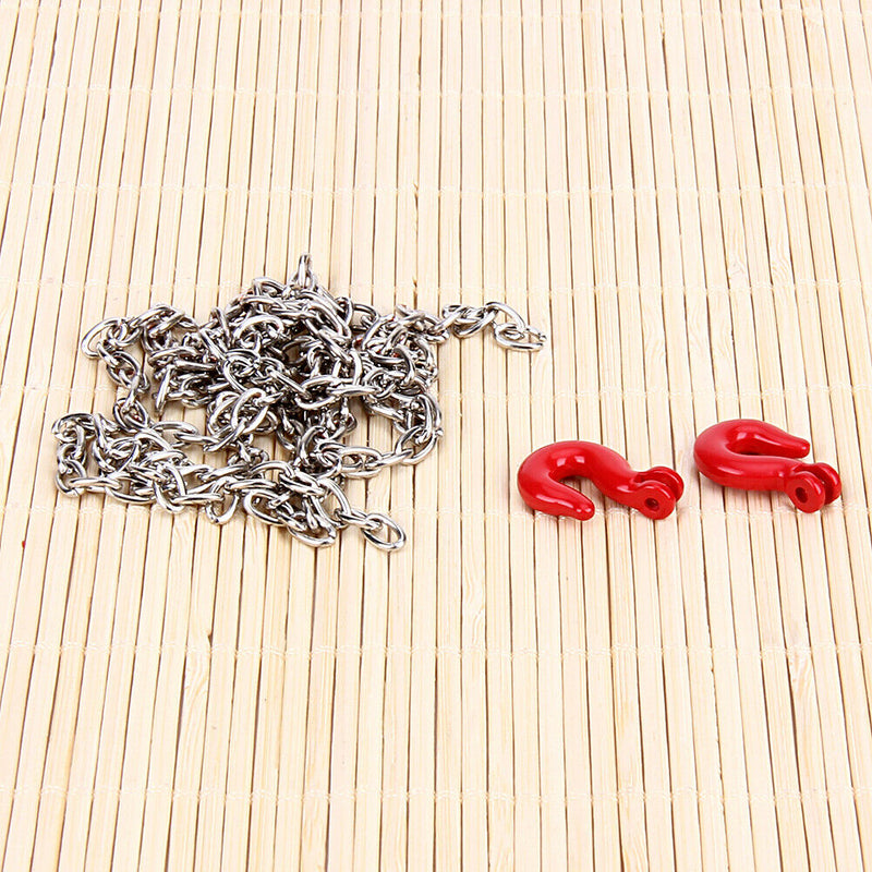 Tow Hook & Trailer Chain Kit for Traxxas Hsp Redcat Rc4wd Tamiya Axial scx1 SN9F