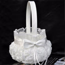 Wedding Ceremony Party Love Case Satin Bowknot Rose Flower Girl Basket BDAUBX