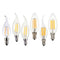LED Filament Candle Light Bulb For Chandelier Ceiling Light A-Warm White 2W