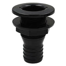 Durable Black Plastic 1-1/2'' Marine Thru-Hull Fittings Replacement for Boat