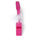10 x Party Games Plastic Fluffy Whistles with Strap---Hot Pink F8T2