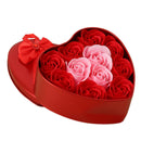 11Pcs/Box Artificial Flowers Rose Soap Flower Heart Shape Diy Wedding Decor