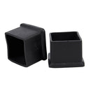 20pcs Square Chair Table Leg Foot Rubber Covers Protectors 25mm x 25mm Q2D7
