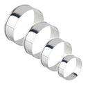 4X Stainless Steel Round Fondant Cake Mold Biscuit Craft Pastry Cookie  IEF