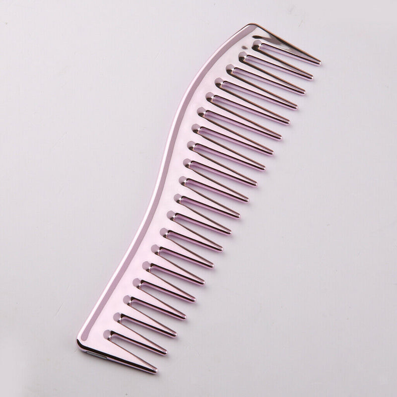 Anti-static Wide Tooth Comb Barber Heat Resistant Curly Hair Pink for Beauty
