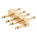 4 Pack Guitar Effect Pedal Jack to Jack Connector Coupler Crank Jumper