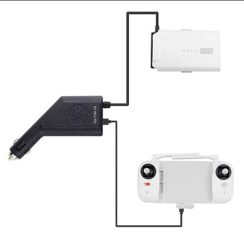 2-In-1 Battery Charger with USB Car Charger Charging Device for FIMI X8 SE Drone